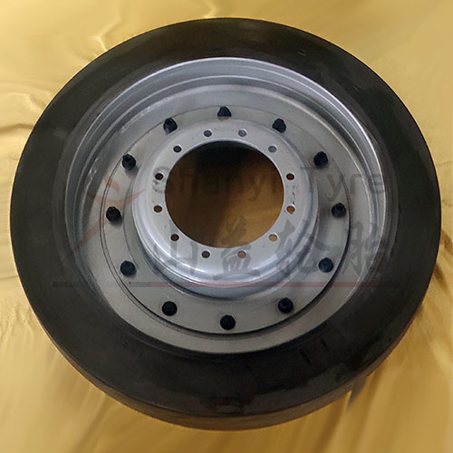 堆高機、重叉粘結式實心輪胎